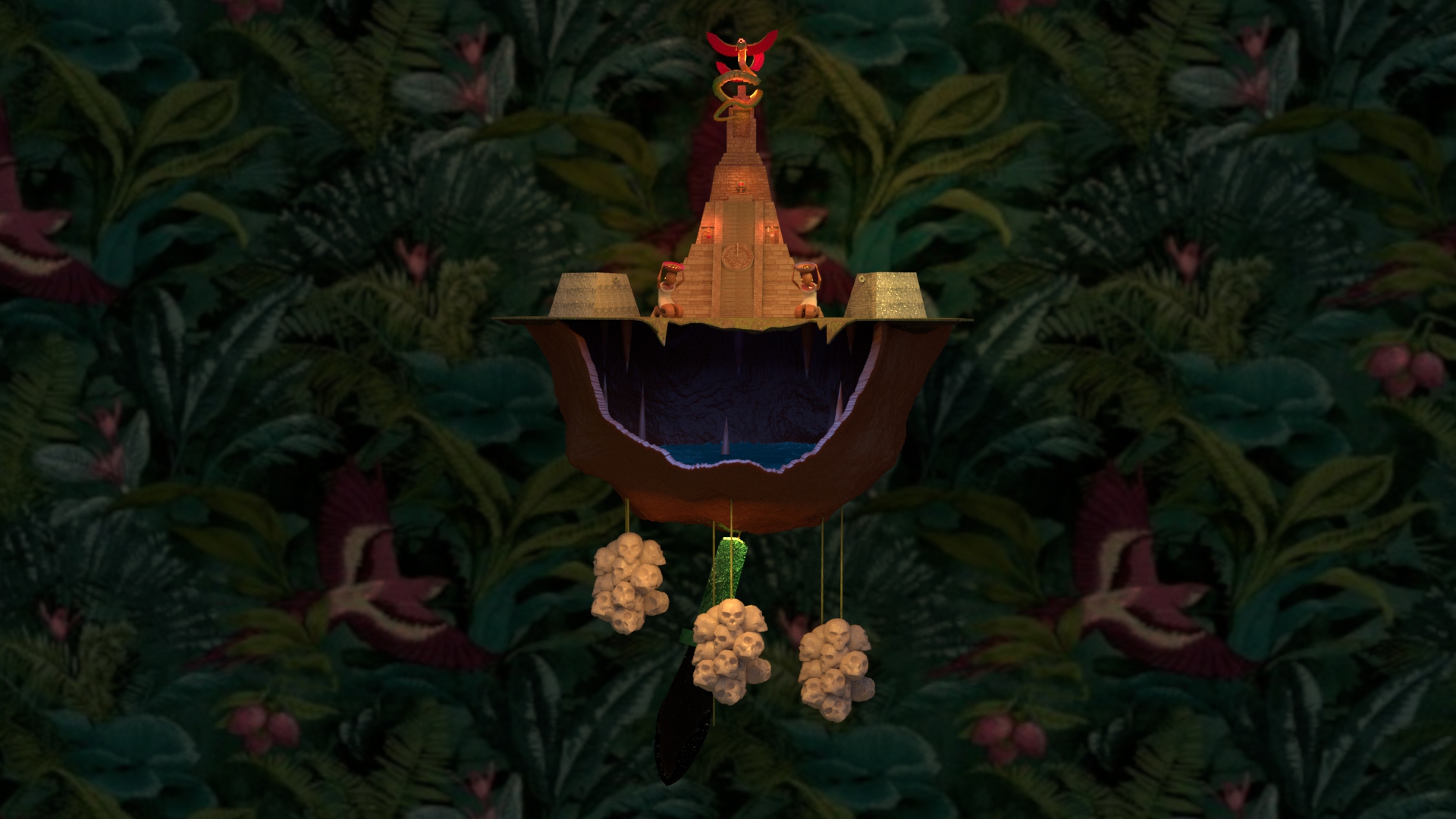 Mayan Cuckoo Clock Model